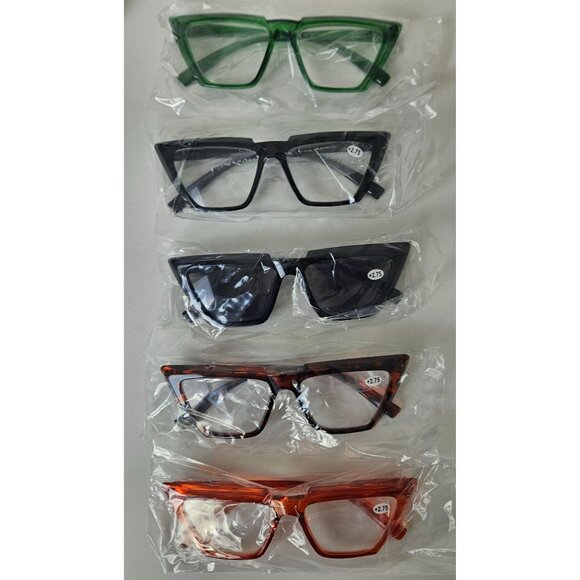 5-Pack Eyekepper Womens +2.75 Cat Eye Reading Glasses - Picture 7 of 8